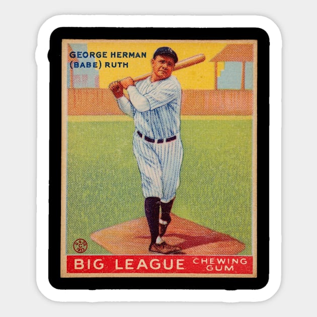 Babe Ruth 1933 Goudey (Swinging) Sticker by BlackBoxHobby